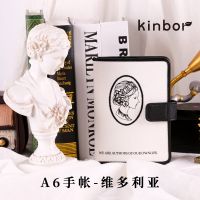 Kinbor Cute A6 Notebook Girl Diary Self Discipline Punch Card Efficiency Travelers Hand Book Schedule Book for School Office