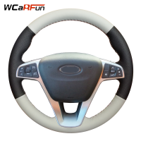 WCaRFun Leather Car steering wheel Cover for Lada Vesta 2015 2016 2017 2018 2019 Xray 2015-2019Steering-Wheel Handlebar Braid