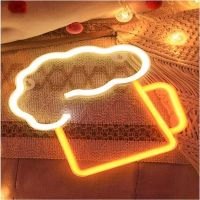 ☞♝✌ Hand Shape Finger Beer Neon Sign Lights Hanging Decorative Neon Light USB or Battery Operated for Home Bedroom Bar Restaurant