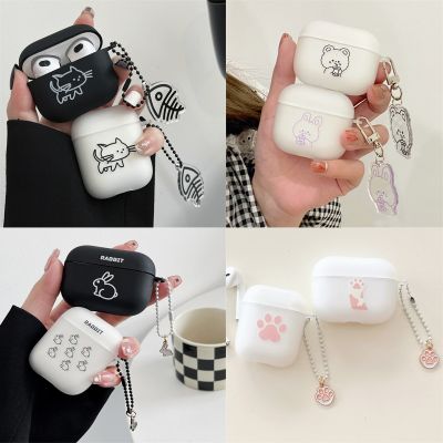 Cute Caroon Cat Case For Airpods Pro 2nd Silicone Wireless Headphone Case For Airpod 1 2 3 Earphone Protective Cover Accessories