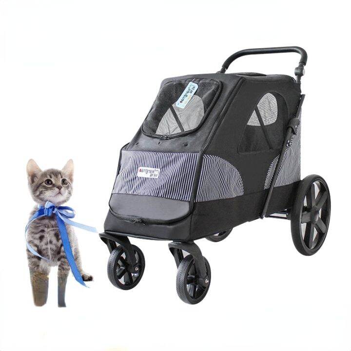 Pet Dog Cart Baby Newborn Cat Cart FourWheel Shock Absorption Folding
