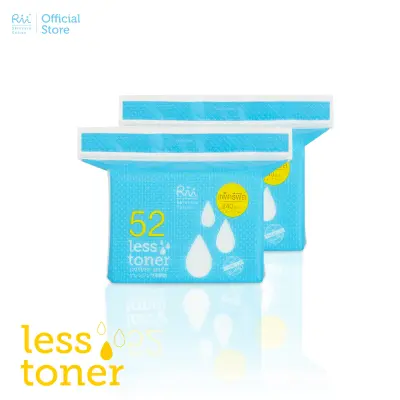 [แพ็คคู่] Rii 52 Less Toner Cotton Pads (Refill) 240 pcs./Bag ริอิ 52 สำลีแผ่นรุ่น เลสโทนเนอร์ รีฟิล 240 แผ่น/ห่อ สำลีแผ่นบางแต่นุ่ม ประหยัดโทนเนอร์