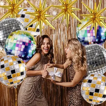 12pcs Mirror Disco Ball Straws Silver 70s Decorative Straws Mini Disco Straw  Decor Disco Party Decorations for Wedding Birthday