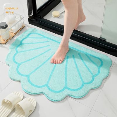Cloud Shape Cameo Shell Soft Floor Mats Rugs Home Entrance Carpet Bedroom Toilet Bathroom Door Absorbent Non-Slip Foot Pad