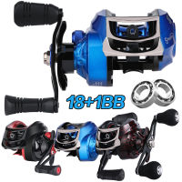 Souilang Baitcasting Reel High Speed 7.2:1 Gear Ratio 18+1BB Fresh Saltwater Magnetic Brake System Ultralight Fishing Reel