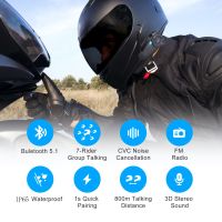 ✚✈ EJEAS 1/2PCS Q7 Intercom Moto Bluetooth Motorcycle Helmet Headset Upto 7 Riders Wireless Waterproof Interphone Motos Accesorios