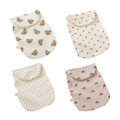 ▩ Print Sweat Absorbent Towel Super Absorbent Back Towel Gauze-Cotton Back Cloths for Baby Gender Neutral Kid Sweat Towel 066B