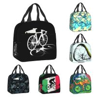 ●► Bicycle Bike Riders Insulated Lunch Tote Bag for Women MTB Mountain Biking Thermal Cooler Food Lunch Box Kids School Children