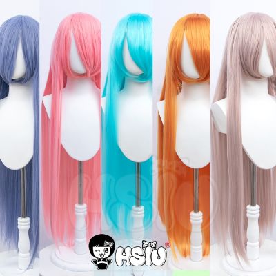 「HSIU Brand」 New style Cosplay Long Wig Anime Party wigs 44 color 100cm Colourful  wig Fiber synthetic wig Free wig cap