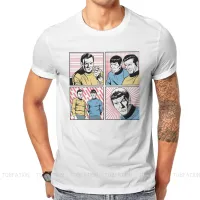 Vintage Comic Pop Hipster Tshirts Star Trek Trekkers Tos Space Film Men Fabric T Shirt