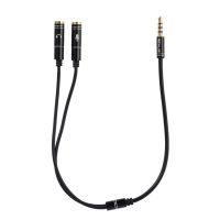 Elife 3.5MmMIC Headphone Mic Audio Splitter สายเคเบิลอะแดปเตอร์ต่อขยาย Aux เคลือบทอง