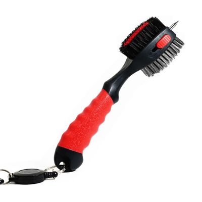 Golf Club Brush Golf Club Cleaning Brush Ball Club Cleaning Brush Golf Putter Wedge Ball Groove Cleaner Kit Cleaning Tool Gof Accessories (Red)