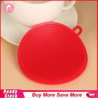 Silicone Dish Bowl Cleaning Brushes Scouring Pad Pot Pan Wash Brushes Red