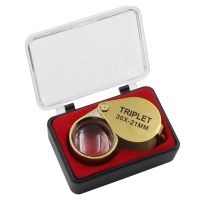 、‘【； Triplet Magnifier Jewelers Eye Tool Folding Loupe Glass Lens 10X 20X 30X Diamond Jewelry Magnifying Tool