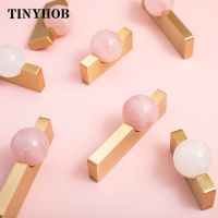 ♈ White crystal ball Brass Drawer Knobs Furniture Handles Cupboard Drawer Pull Kitchen Cabinet Door Wardrobe Handles Hardware