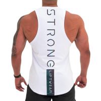 Muscle sleeveless hurdles vest workout clothes quick-drying waistcoat running exercise training men lu blacksmith word T-shirt