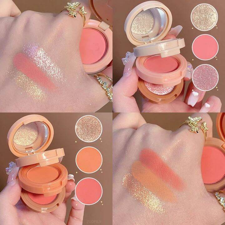 Miss Lara 3in1 Highlight Rouge Makeup Brighten Silkworm Eyeshadow