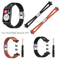 ❧ New Retro Leather Replace Wristbands With Tool For Huawei Watch FIT Leather Watchbands Fashion Men Women Watch Accessories