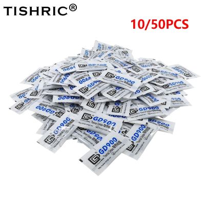 TISHRIC 10/50PCS 0.5g GD900 Thermal Paste Processor cooler Heatsink Radiator Thermal Grease For PC CPU Cooler Water Cooling