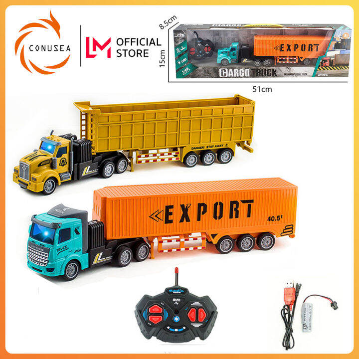 CONUSEA 148 Diecast Truck Toy Remote Control Construction Car Heavy