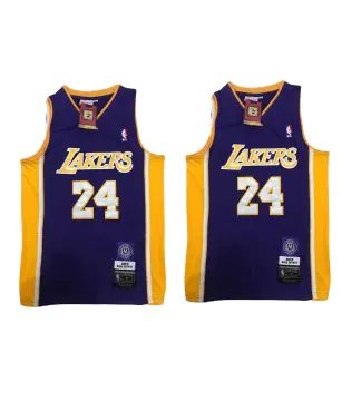 Kobe Bryant #24 Los Angeles Lakers basketball Jersey Champion NBA Yellow  Men's M