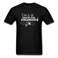 Funny Saying Men T-shirts Trust Me I Am An Engineer Tops Tees Letter T Shirt Crewneck Short Sleeve 100% Cotton Math Geek Tshirt