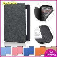 JIYAN2866 พัก/ตื่นอัตโนมัติ 6.8นิ้ว e-reader Folio COVER Funda funda ทีพียู เคสอัจฉริยะแบบสมาร์ท มืออาชีพอย่างมืออาชีพ ผ้าผ้าทอ เกราะป้องกันรุ่น11TH สำหรับ Kindle Paperwhite 5 2021