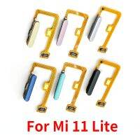 ปุ่มเมนูเซนเซอร์ลายนิ้วมือ Lite ของแท้สำหรับ Xiaomi Mi 11 Mi11สำหรับกุญแจส่งคืนบ้านสายเฟล็กซ์ริบบอนสีดำสีขาวสีฟ้าสีเขียว