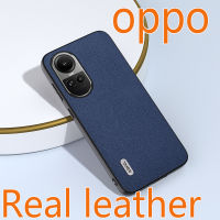 สำหรับ Oppo Reno 10 5G/10 Pro + 5G เคสหนังแท้เป็นทางการสุดหรูฝาหลังหนังวัวเคสครอบโทรศัพท์