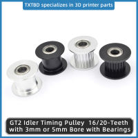 1 pc GT2 Idler Timing Pulley 16 ฟัน 20 ฟัน Bore 3/4/5 มม. พร้อมแบริ่งสีดำสำหรับ 3D ชิ้นส่วนเครื่องพิมพ์ล้อซิงโครนัสเข็มขัด 6/10 มม.-dchvbhdvbhvsfvfb