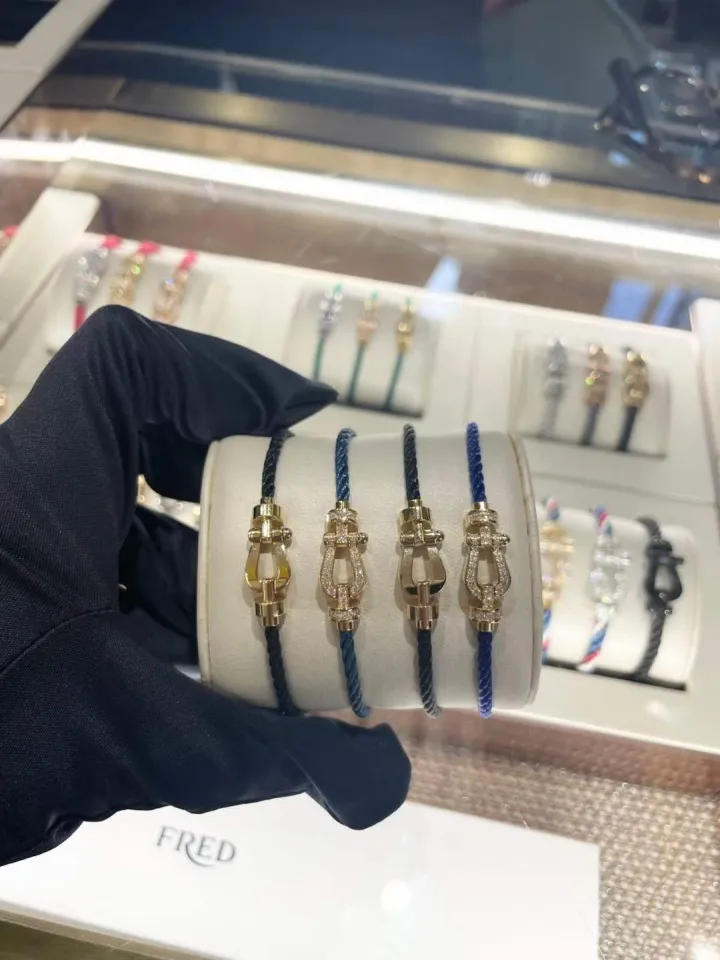 Paris purchasing Fred/ Feiden FORCE10 bracelet 18K gold studded