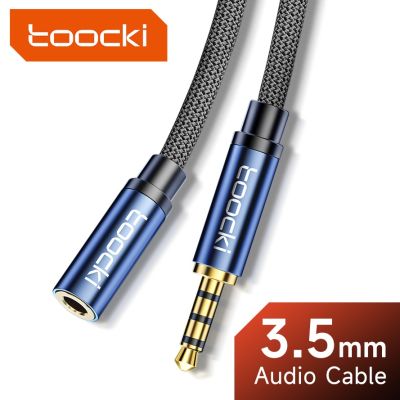 Toocki Aux Cable Jack 3.5mm Male to Female Male Audio Extension Speaker Cable with Microphone for Headphone Xiaomi Extender Cord