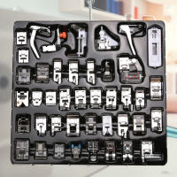 【จัดส่งภายในประเทศ】♬ 42 pcs จักรเย็บผ้าเท้า Professional จักรเย็บผ้าในครัวเรือน Presser Feet Set พร้อม Edge Guide สำหรับ All Low Shank Snap-On Singer สำหรับ Brother Babylock