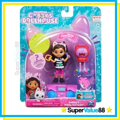 Original Dreamworks Gabby's Dollhouse Groovy Music Room Deluxe Playset with  Daniel James DJ Catnip Figure, Furniture Accessories, Doll House Toys for  Girls, Gabby Girl