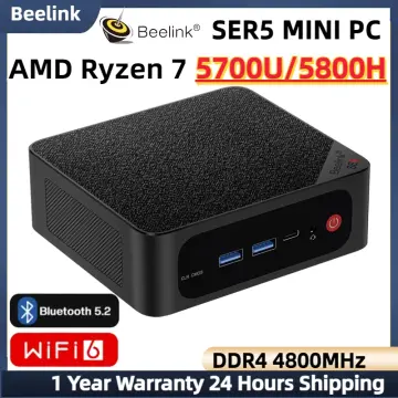 SER  Beelink SER5 with 8-CoreAMD Ryzen 7 5800H, 32GB DDR4, 1TB NVMe M.2  SSD Mini Computer