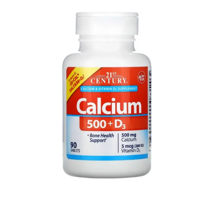 21st Century, Calcium 500 + D3, 5 mcg (200 IU), 90 Tablets | Lazada PH