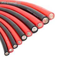 Supper Soft Heat-Resistant Red Black Silicone Wire Battery Cable 1AWG 2AWG 4AWG 6AWG7 8 10 12 14AWG tinned copper silicone lines