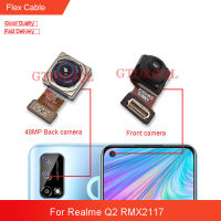 กล้องหลังด้านหน้าของแท้สำหรับ Realme Q2 RMX2117โมดูลกล้องหลักสายเคเบิลงอได้อะไหล่ทดแทน