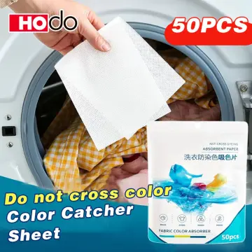 50 Color Catcher Laundry Sheets Maintains Clothes Color Allows Mixed Washes