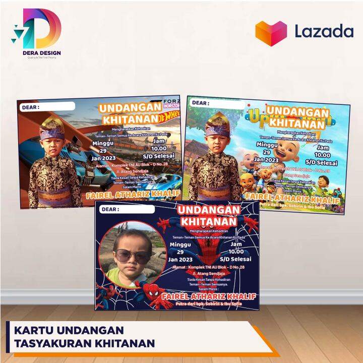 Undangan khitanan anak murah isi 30-100 Pcs | Lazada Indonesia
