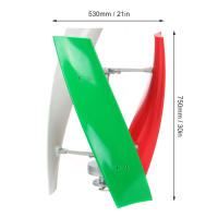 กังหันลมแนวตั้งเครื่องกำเนิดไฟฟ้ากังหันลม Maglev 3 ใบมีดแม่เหล็กถาวร 3 เฟสสำหรับบ้าน