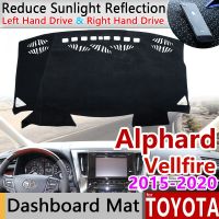 แผ่นปิดแดชบอร์ดหลอดไฟกันเสื่อกันลื่นสำหรับ Toyota Alphard Vellfire 30 AH30 2015 ~ 2020แผ่นติดแผงหน้าปัดม่านบังแดดอุปกรณ์เสริม2017 2019 2018