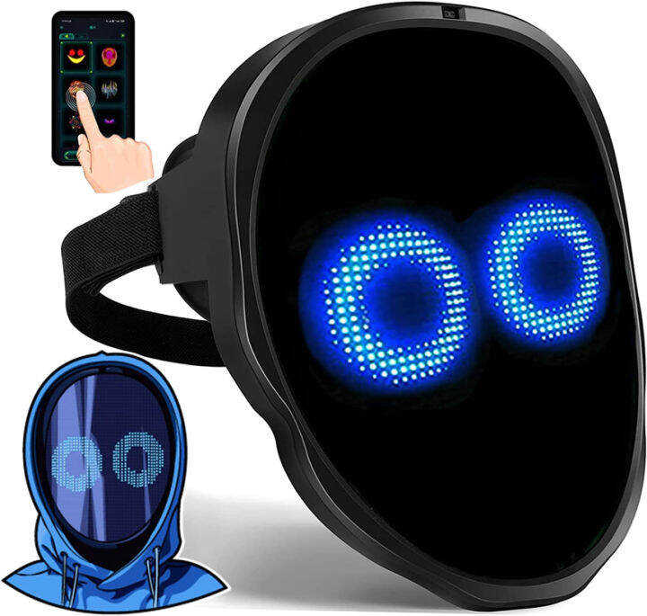 LED gesture induction face mask APP custom Bluetooth shining mask