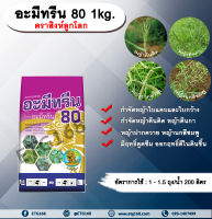 อะมีทรีน 80 1kg. ตราสิงห์ลูกโลก อะมีทรีน อามีทรีน สารกำจัดวัชพืช กำจัดหญ้า ใบแคบและใบกว้าง แบบดูดซึม ชนิดผง กำจัดหญ้า หญ้าตีนติด