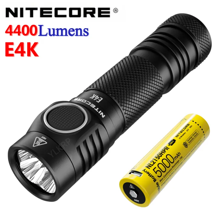 Nitecore E4K Taschenlampe – Ultrahell Mit 4400 Lumen, USB-C-Akku & IP68