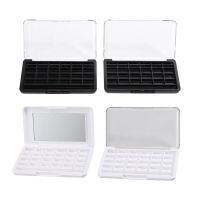 4Pcs 24 Grids Refillable Empty Container Empty Eyeshadow Palette Lipstick Storage Box for Eyeshadow Lipstick Powder Mixed Style