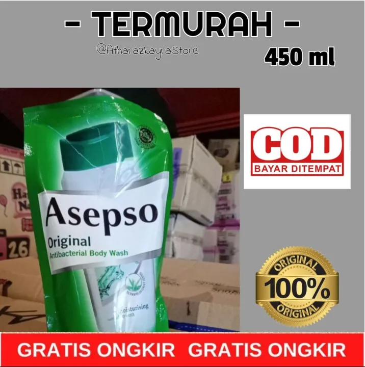 Sabun Cair Asepso 450 Ml Sabun Mandi Antiseptik Sabun Mandi Antibakterial 450 Ml Asepso