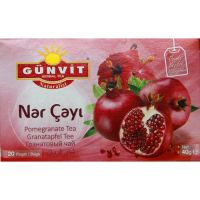 ชาทับทิม ขนาดบรรจุ 20 ซอง Pomegranate Tea แบรนด์ Guvit สินค้าจากตุรกี วันหมดอายุ 09 11 2025  (พร้อมจัดส่ง)