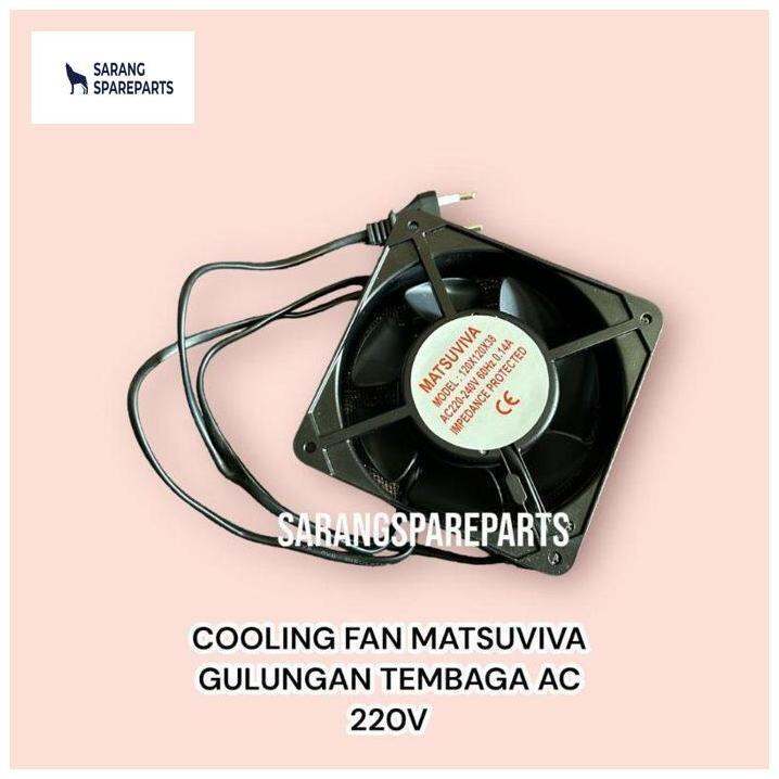 KIPAS ANGIN PENDINGIN - COOLING FAN BESI BESAR 12 X 12 CM AC 220V POWER