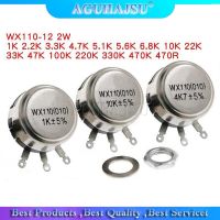 5pcs WX110 (010) 6mm Round Metal Shaft Single Turn Wire resistor Wound Potentiometer 1k 2.2k 3.3k 4.7K 5.6k 6.8k 10k 22k ohm WATTY Electronics